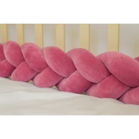 Бортик косичка в детскую кроватку - Red Velvet