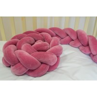 Бортик косичка в детскую кроватку - Red Velvet