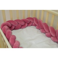 Бортик косичка в детскую кроватку - Red Velvet