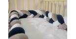 Бортик косичка в детскую кроватку - Night Blue