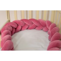 Бортик косичка в детскую кроватку - Red Velvet