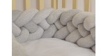 Бортик косичка в детскую кроватку - Silver XL
