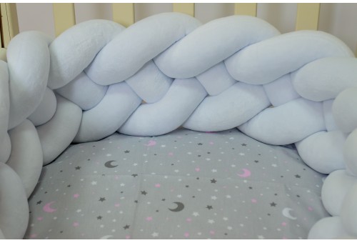 Бортик косичка в детскую кроватку - Cloud XL