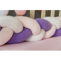 Бортик косичка в детскую кроватку - Unicorn