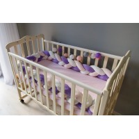 Бортик косичка в детскую кроватку - Unicorn