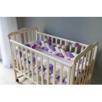 Бортик косичка в детскую кроватку - Unicorn