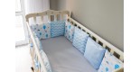 Бортики подушки в детскую кроватку - Blue lagoon