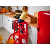 Башня помощника - трансформер - стол + стул Tarwus Red Стул Башня Монтессори